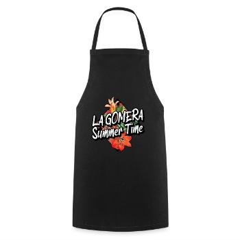 La Gomera Sommer Sonne Strand Meer Palmen - Kochschürze - Schwarz - Vorne - AI Model Male 185 dark (185cm)