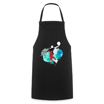 Basketball Basketball Player Dunking Splash Colorful - Cooking Apron - black - Front - AI Model Male 185 dark (185cm)
