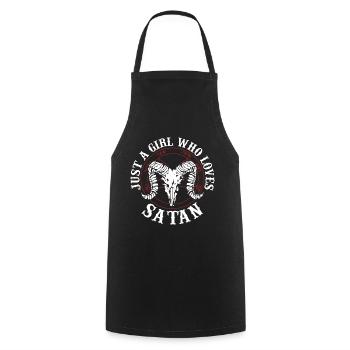 Satanismus Sprüche | Satanisten Horror Geschenke - Kochschürze - Schwarz - Vorne - AI Model Male 185 dark (185cm)