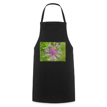 Großes Flockenkraut auch Centaurea Skabiosen-Flocken - Kochschürze - Schwarz - Vorne - AI Model Male 185 dark (185cm)