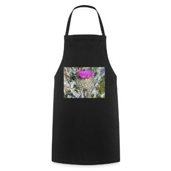 Scotch Baumwolldistel auch Wolldistel - Kochschürze - Schwarz - Vorne - AI Model Male 185 dark (185cm)
