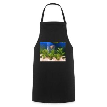 Poisson - Tablier de cuisine - noir - Devant - AI Model Male 185 dark (185cm)