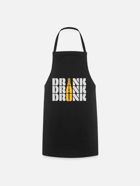 drink drank drunk Zitat - Kochschürze - Schwarz