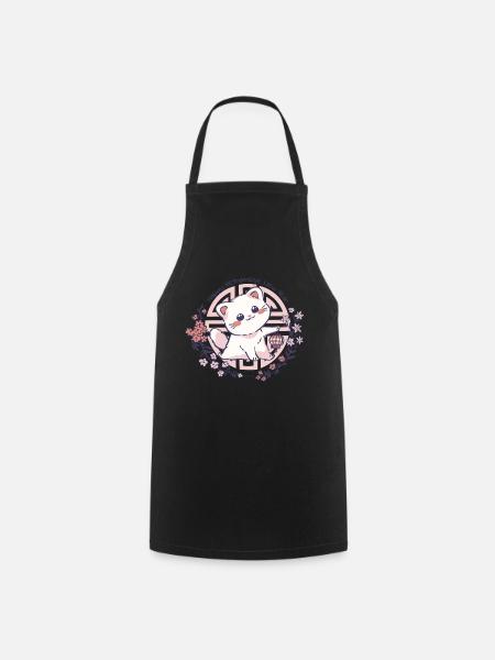 Fleurs de chat du Nouvel An vietnamien I Cadeau - Tablier de cuisine - noir