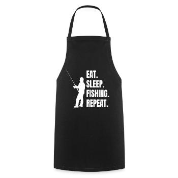 Fish hooks Fishing Fishing Fishing Fishing - Cooking Apron - black - Front - AI Model Male 185 dark (185cm)