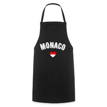 Monaco - Kochschürze - Schwarz - Vorne - AI Model Male 185 dark (185cm)