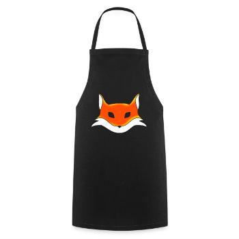 fox head - Cooking Apron - black - Front - AI Model Male 185 dark (185cm)