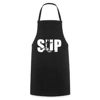 Skateboard SUP Surfing - Cooking Apron - black - Front - AI Model Male 185 dark (185cm)