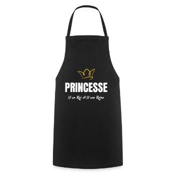 princesse d'un roi et d'une reine - Tablier de cuisine - noir - Devant - AI Model Male 185 dark (185cm)