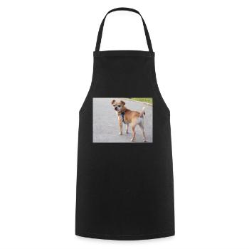 chihuahua, chien, - Tablier de cuisine - noir - Devant - AI Model Male 185 dark (185cm)