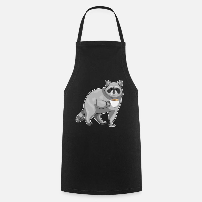 Café raton laveur - Tablier de cuisine - noir