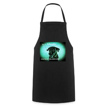 Hungriger Labrador - Kochschürze - Schwarz - Vorne - AI Model Male 185 dark (185cm)