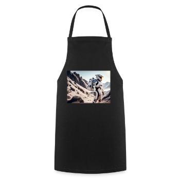 Astronaute de science-fiction - Tablier de cuisine - noir - Devant - AI Model Male 185 dark (185cm)
