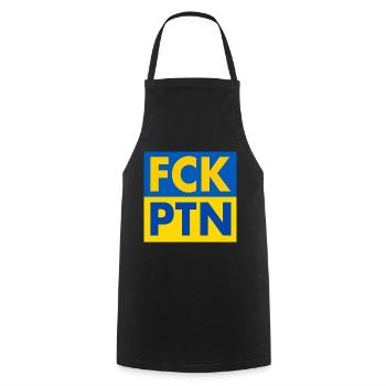 Fck ptn - Cooking Apron - black - Front - AI Model Male 185 dark (185cm)