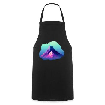Mountains Hiking Mountain hiking Hiking Mountain hikers - Cooking Apron - black - Front - AI Model Male 185 dark (185cm)