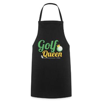 Golf Queen Par Tee Golfing - Cooking Apron - black - Front - AI Model Male 185 dark (185cm)