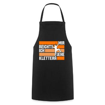 Bergsteigen Bouldern Klettern Kletterer - Kochschürze - Schwarz - Vorne - AI Model Male 185 dark (185cm)