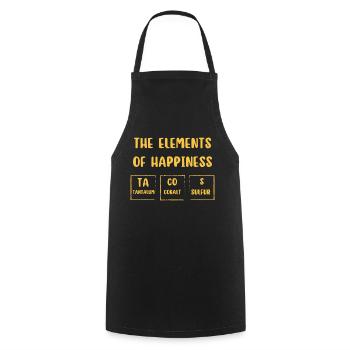 Die Elemente des Glücks Tacos Design Lustig - Kochschürze - Schwarz - Vorne - AI Model Male 185 dark (185cm)