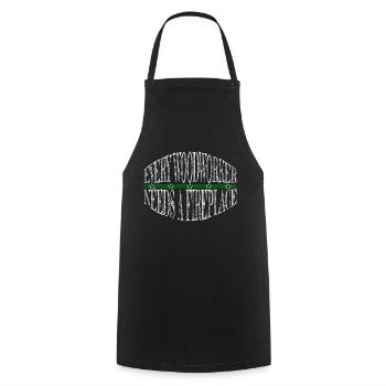Carpenter Work Tshirts Carpenter Funny Tshirts - Cooking Apron - black - Front - AI Model Male 185 dark (185cm)