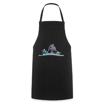 Surf Espagne - Tablier de cuisine - noir - Devant - AI Model Male 185 dark (185cm)