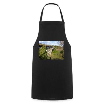 Pont des chutes Victoria près des chutes Victoria - Tablier de cuisine - noir - Devant - AI Model Male 185 dark (185cm)
