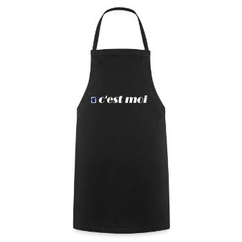 C'est qui ? C'est moi ! - Tablier de cuisine - noir - Devant - AI Model Male 185 dark (185cm)
