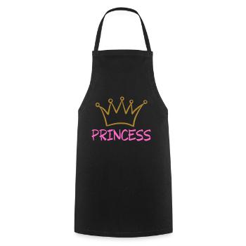 PRINCESS 2 - Kochschürze - Schwarz - Vorne - AI Model Male 185 dark (185cm)