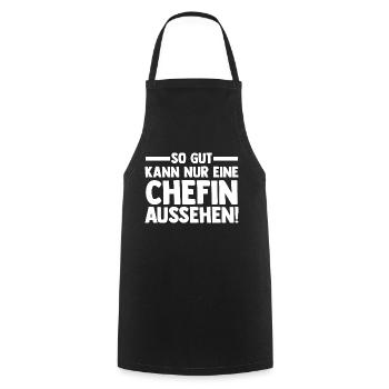 Arbeit Kollegen Büro Teamleiter Führungskraft Chef - Kochschürze - Schwarz - Vorne - AI Model Male 185 dark (185cm)