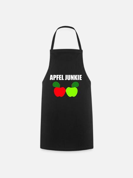 Apfel junkie - Kochschürze - Schwarz