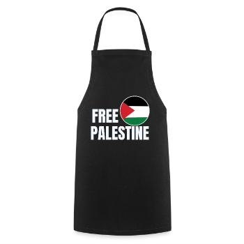 Free Palestine Support Palestine and Gaza - Tablier de cuisine - noir - Devant - AI Model Male 185 dark (185cm)