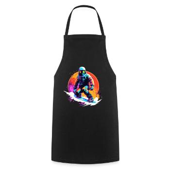 Snowboard ou ski puis après-ski - Tablier de cuisine - noir - Devant - AI Model Male 185 dark (185cm)