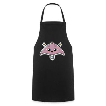 Amoureux des mantas - Tablier de cuisine - noir - Devant - AI Model Male 185 dark (185cm)