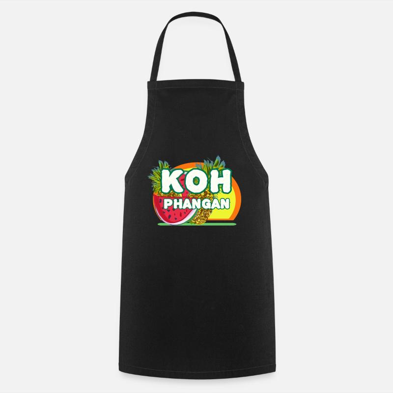 Île paradisiaque Koh Phangan - Tablier de cuisine - noir