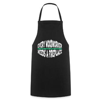 apprentice carpenter hoodies and sweatshirts - Cooking Apron - black - Front - AI Model Male 185 dark (185cm)