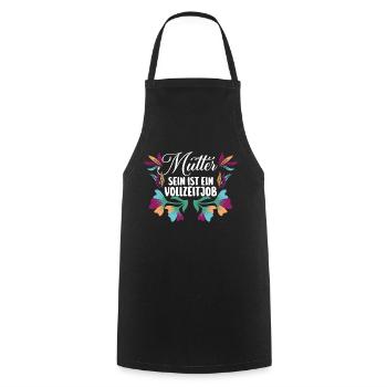 Mom Mother's Day Mom - Cooking Apron - black - Front - AI Model Male 185 dark (185cm)