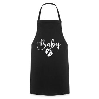 Baby Baby Feet - Cooking Apron - black - Front - AI Model Male 185 dark (185cm)