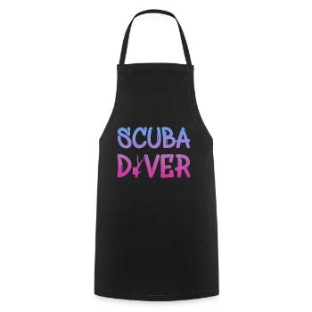 Scuba Diver Tauchen Taucher Diving - Kochschürze - Schwarz - Vorne - AI Model Male 185 dark (185cm)