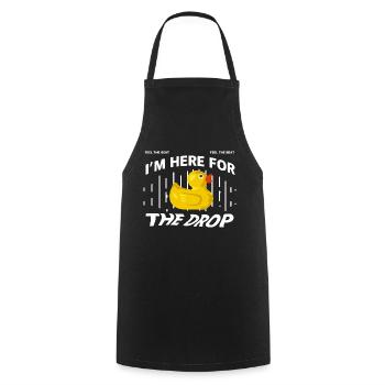 I'm here for the drop music ducks - Cooking Apron - black - Front - AI Model Male 185 dark (185cm)