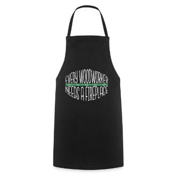 Meilleur Charpentier Blagues Tshirts Ébéniste Plombier - Tablier de cuisine - noir - Devant - AI Model Male 185 dark (185cm)