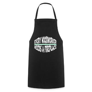 lumberjack hearbeat joke fun shirt - Cooking Apron - black - Front - AI Model Male 185 dark (185cm)
