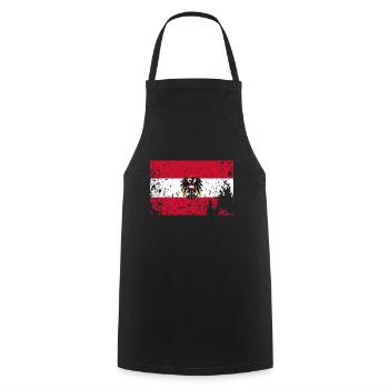 Austria Retro Flag Flagge Österreich - Cooking Apron - black - Front - AI Model Male 185 dark (185cm)