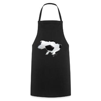 Ukraine Map Frames Real Football - Cooking Apron - black - Front - AI Model Male 185 dark (185cm)