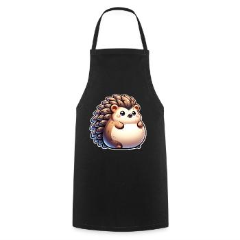Hedgehog - Cooking Apron - black - Front - AI Model Male 185 dark (185cm)