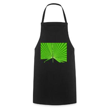 Tropische Palme - Kochschürze - Schwarz - Vorne - AI Model Male 185 dark (185cm)