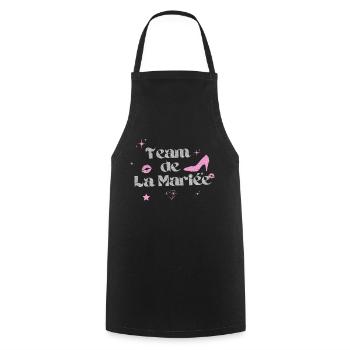 Silver Bride's Team - Cooking Apron - black - Front - AI Model Male 185 dark (185cm)