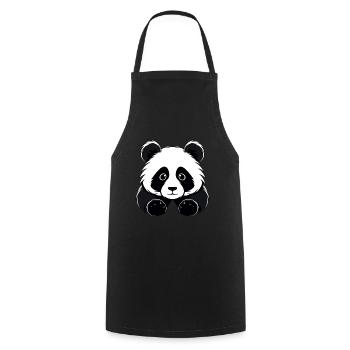 Sweet Panda - Cooking Apron - black - Front - AI Model Male 185 dark (185cm)