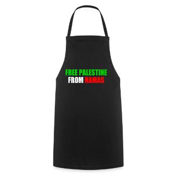 Free palestine - Tablier de cuisine - noir - Devant - AI Model Male 185 dark (185cm)