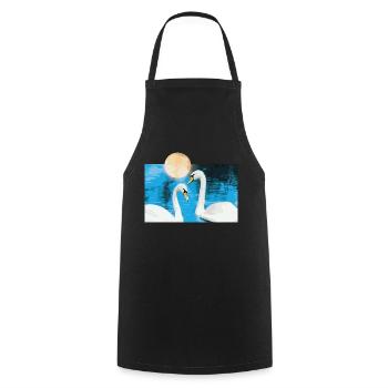 Swan - Cooking Apron - black - Front - AI Model Male 185 dark (185cm)