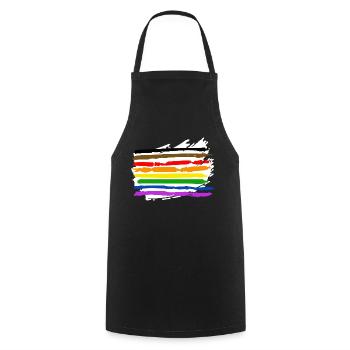 Pride Flag More Art - Cooking Apron - black - Front - AI Model Male 185 dark (185cm)