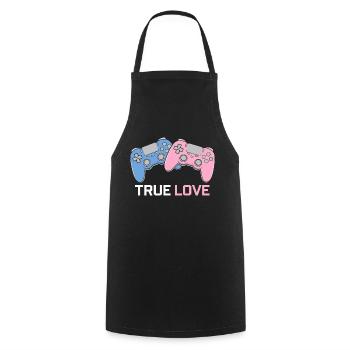 True Love - Tablier de cuisine - noir - Devant - AI Model Male 185 dark (185cm)